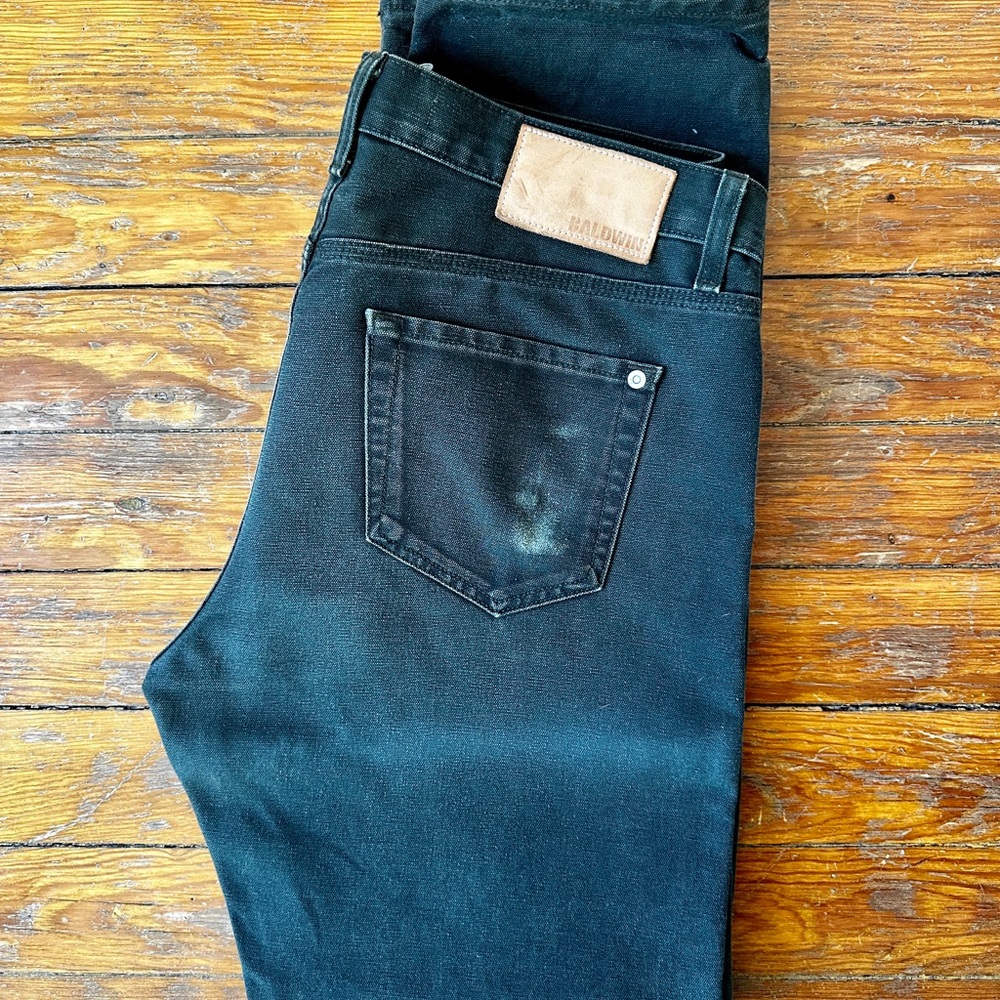 Baldwin Dark Green Denim Jeans